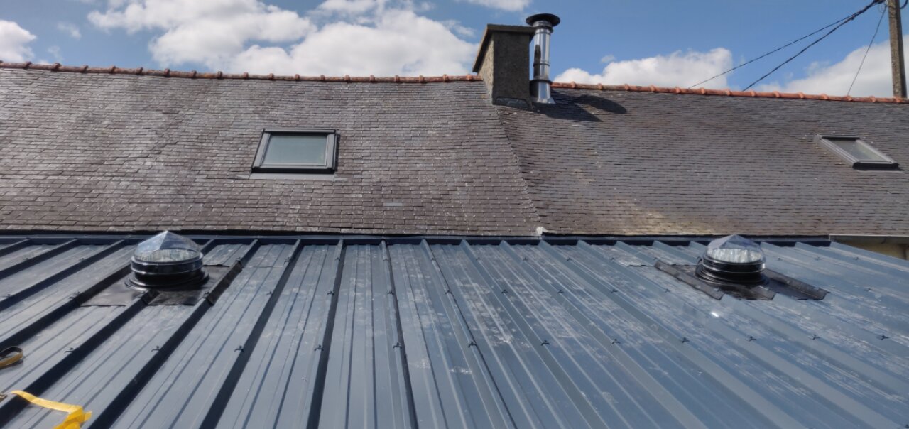 Puits de lumière bac acier chantiers d