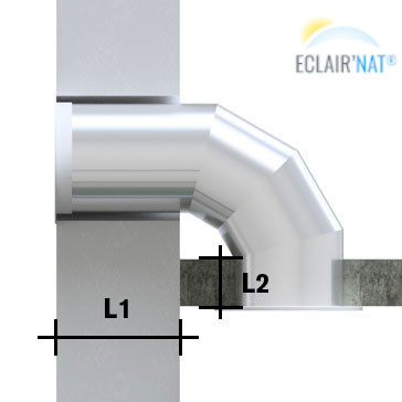 conduit de lumière EcoGlo extra plat en façade