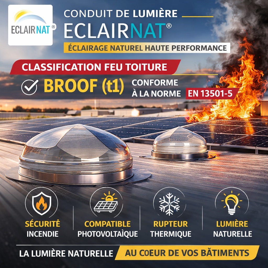 Conduit de lumière Classe T1 Feux de toiture