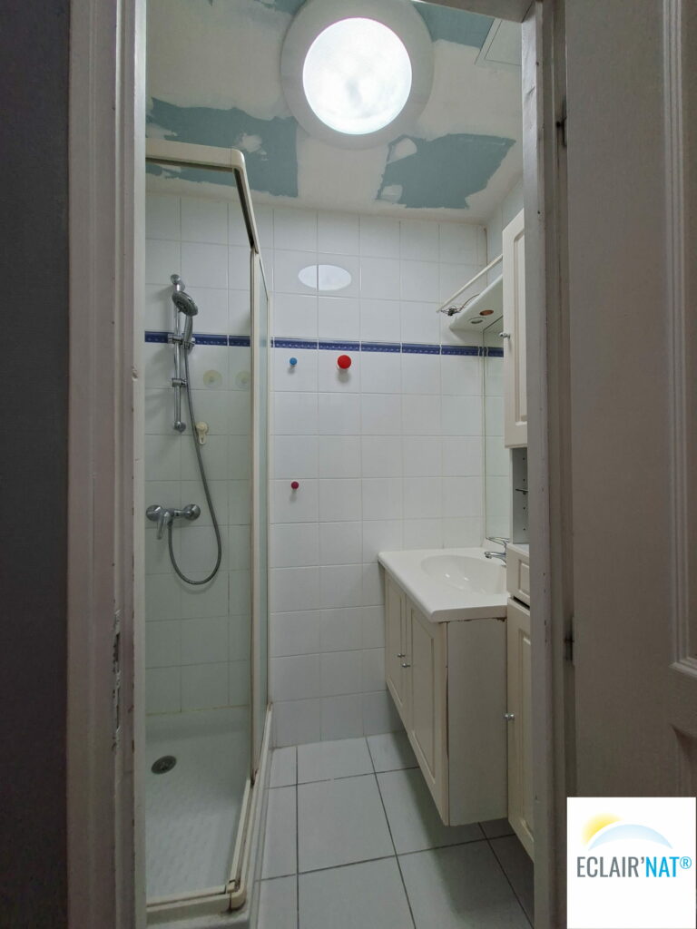 Eclairage naturel salle d'eau toiture joint debout